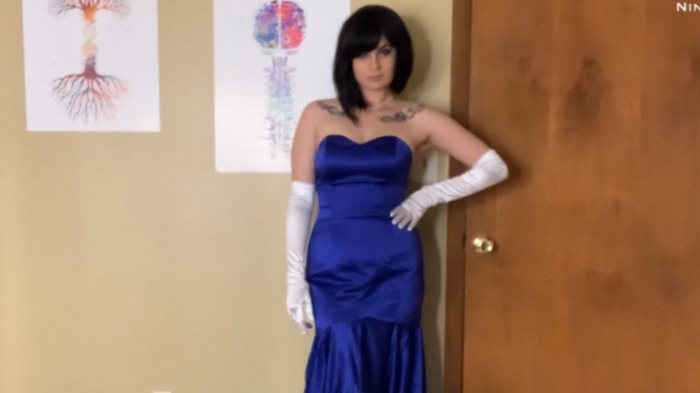 Cover 2 Nina Crowne - Evening Dress Strip & Dance - Full HD/MP4