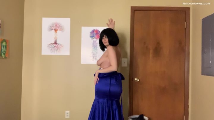 Cover 4 Nina Crowne - Evening Dress Strip & Dance - Full HD/MP4