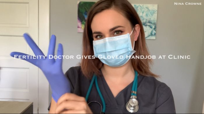 Cover 2 Nina Crowne - Fertility Doctor Gives Gloved Handjob - Full HD/MP4