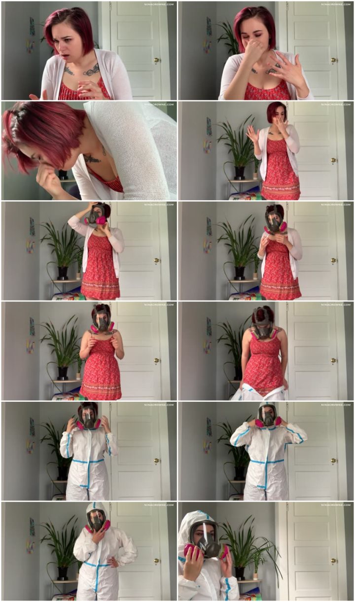 Screenlist Nina Crowne - Gas Mask Saves Me from Awful Smell - Full HD/MP4