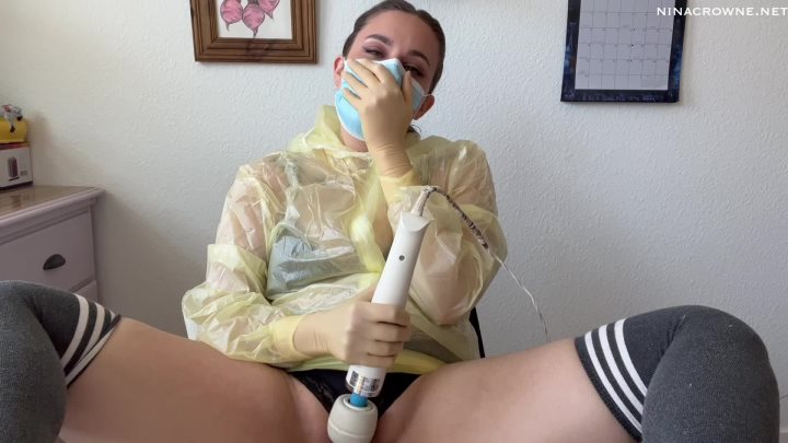 Cover 4 Nina Crowne - GF Cums While Wearing Mask & Gloves - Full HD/MP4