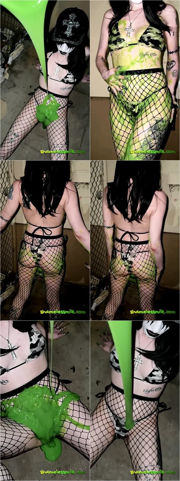 Screenlist moreshameless - GOTH GIRL GETS SLIMED IN PUBLIC - SD/MP4