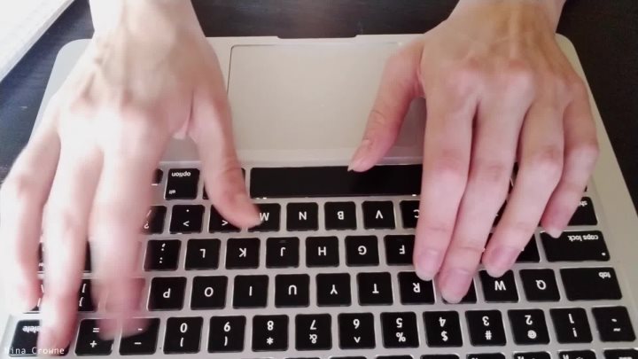 Cover 4 Nina Crowne - Hand Fetish: Typing - Full HD/MP4