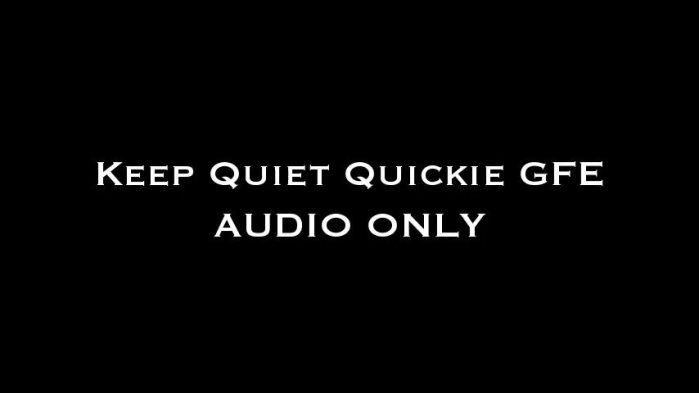 Cover 2 Nina Crowne - Keep Quiet Quickie GFE AUDIO ONLY - SD/MP4