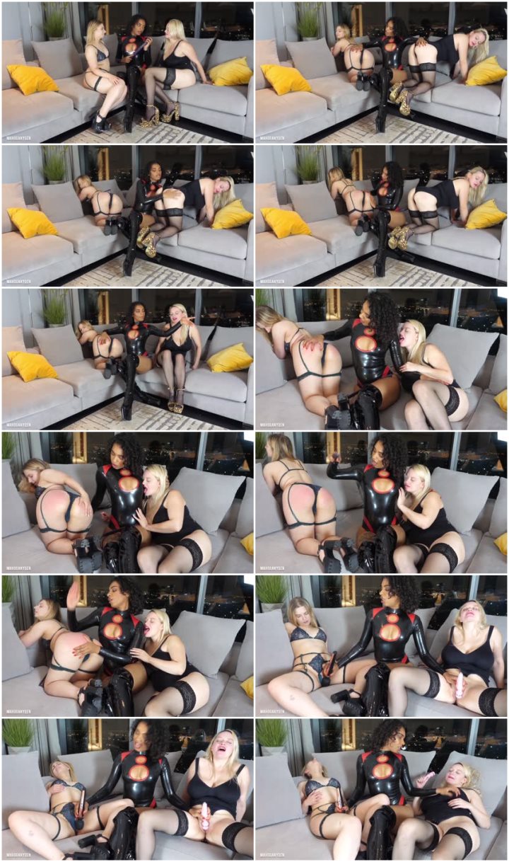 Screenlist MahoganyQen - Lesbian Slaves Competitions: Spanking and Cum with Melpomena - Full HD/MP4
