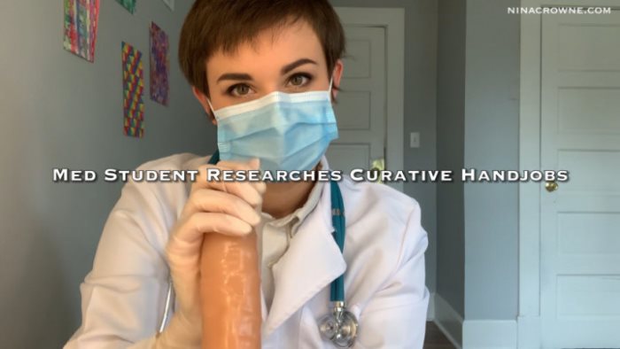 Cover 2 Nina Crowne - Med Student Researches Curative Handjobs - Full HD/MP4