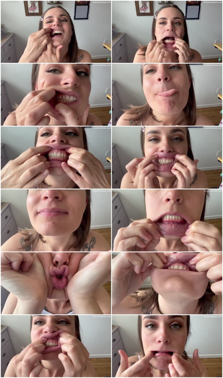 Screenlist Nina Crowne - Mouth & Lip Fetish Tease - Full HD/MP4