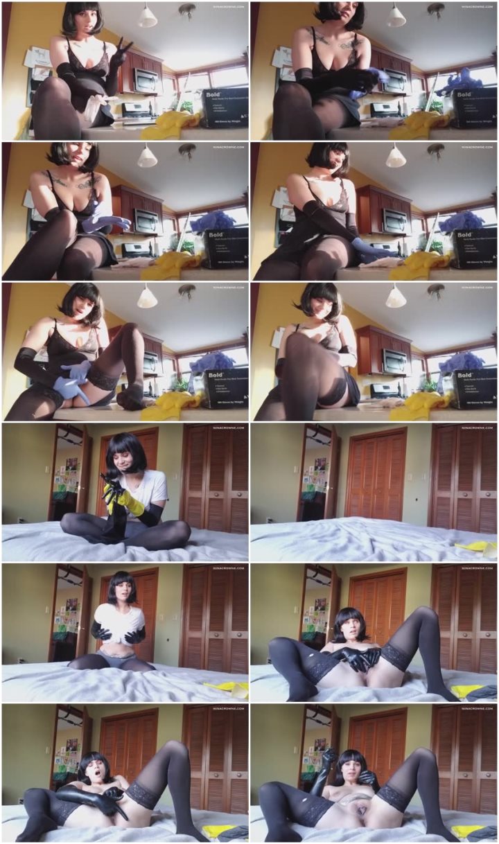 Screenlist Nina Crowne - Nina's First Latex Gloves - HD/MP4