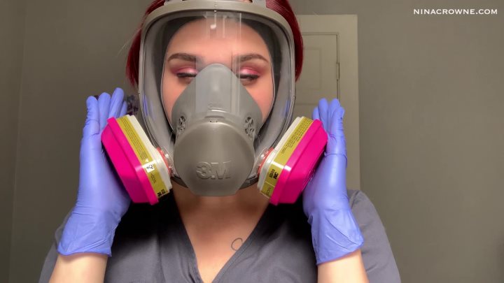 Cover 3 Nina Crowne - Nurse in Respirator Gives Handjob - Full HD/MP4