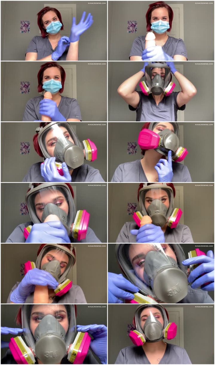 Screenlist Nina Crowne - Nurse in Respirator Gives Handjob - Full HD/MP4