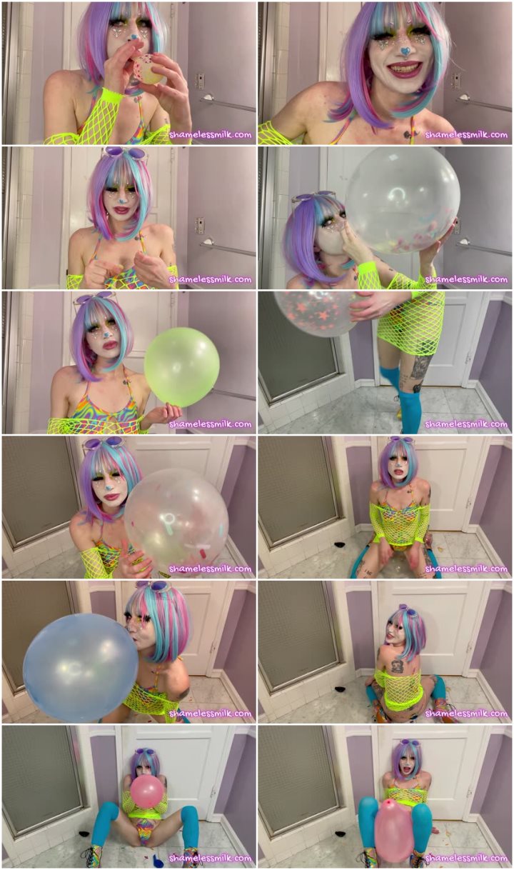 Screenlist moreshameless - Petite Clown Pops Your Balloons with her Boots & Booty - Full HD/MP4