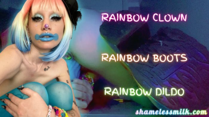 Cover 2 moreshameless - RAINBOW CLOWN RAINBOW BOOTS RAINBOW DILDO RIDE - Full HD/MP4