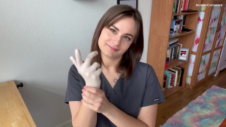 Cover 4 Nina Crowne - Sister Nurse Gives Gloved Handjob - Full HD/MP4