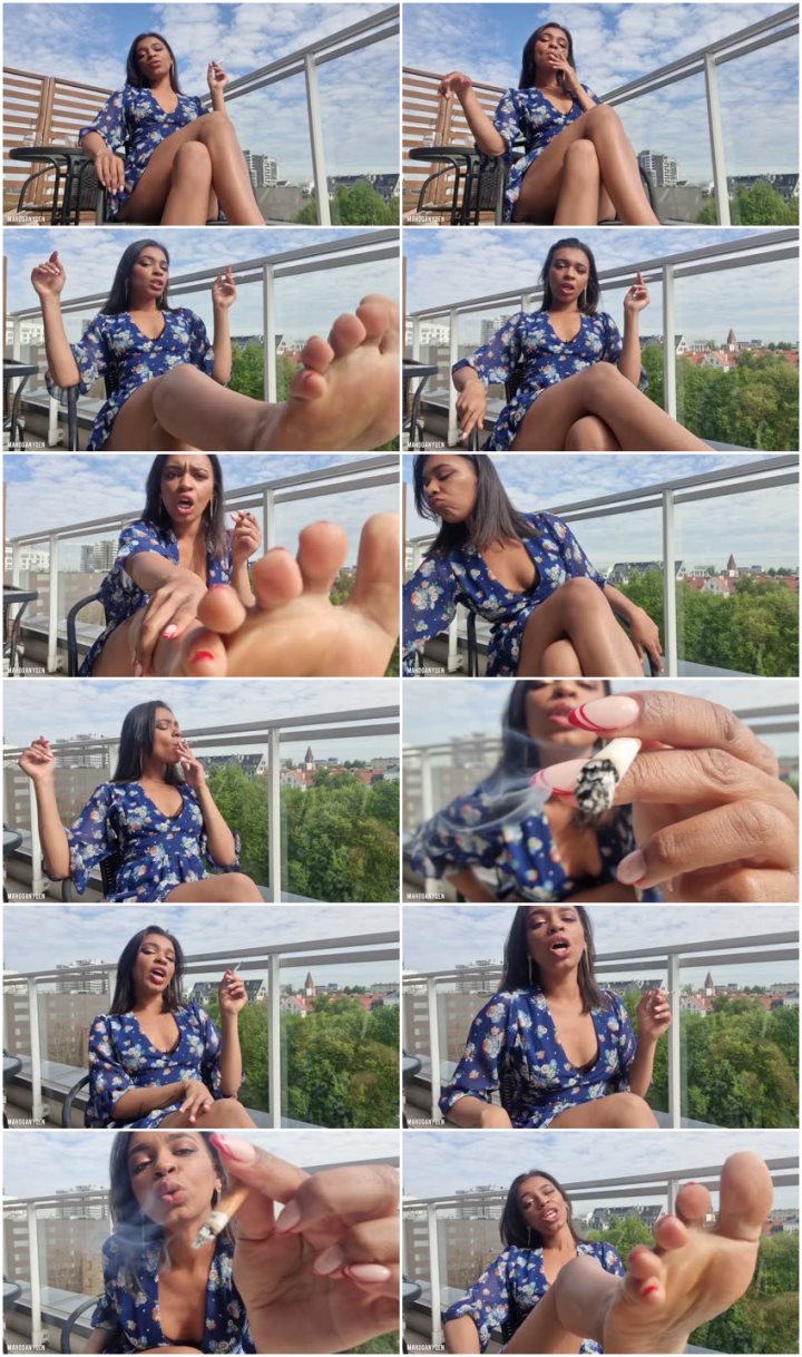 Screenlist MahoganyQen - Smoking and teasing you with my feet | MahoganyQen - Full HD/MP4