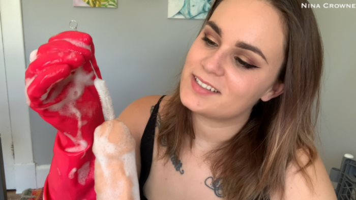 Cover 2 Nina Crowne - Soapy Gloved Handjob & Sounding - Full HD/MP4