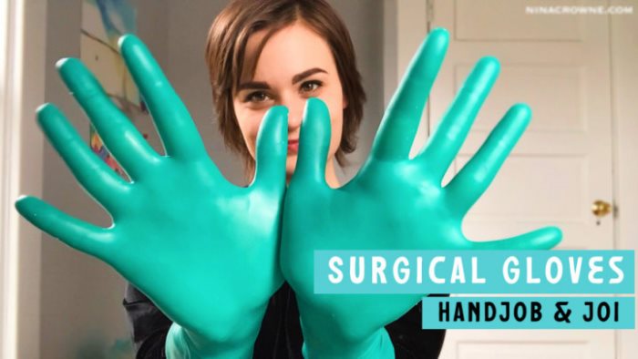 Cover 2 Nina Crowne - Surgical Gloves Handjob & JOI - Full HD/MP4