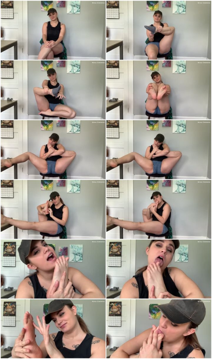 Screenlist Nina Crowne - Tomboy Foot Licking & Toe Sucking - Full HD/MP4