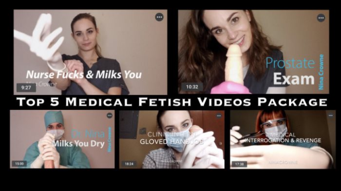 Cover 2 Nina Crowne - Top 5 Medical Fetish Videos Package - HD/MP4