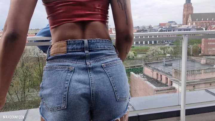 Cover 4 MahoganyQen - Virgin Ass Fingering & Spanking on a Terrace | MahoganyQen - Full HD/MP4