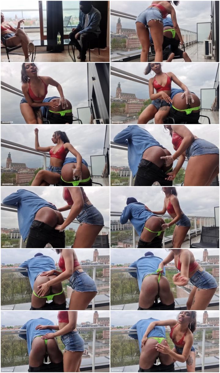 Screenlist MahoganyQen - Virgin Ass Fingering & Spanking on a Terrace | MahoganyQen - Full HD/MP4