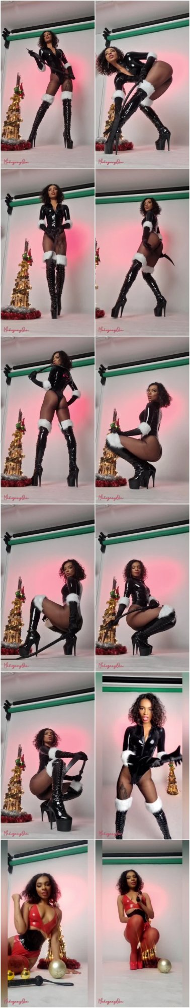 Screenlist MahoganyQen - X-Mass Flex: Fetish Shoot Backstage - SD/MP4