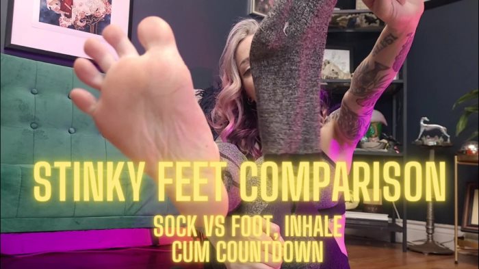 Cover 2 Astrid Luxe - Stinky Feet Comparison - Foot Sock Cum Countdown - Full HD/MP4