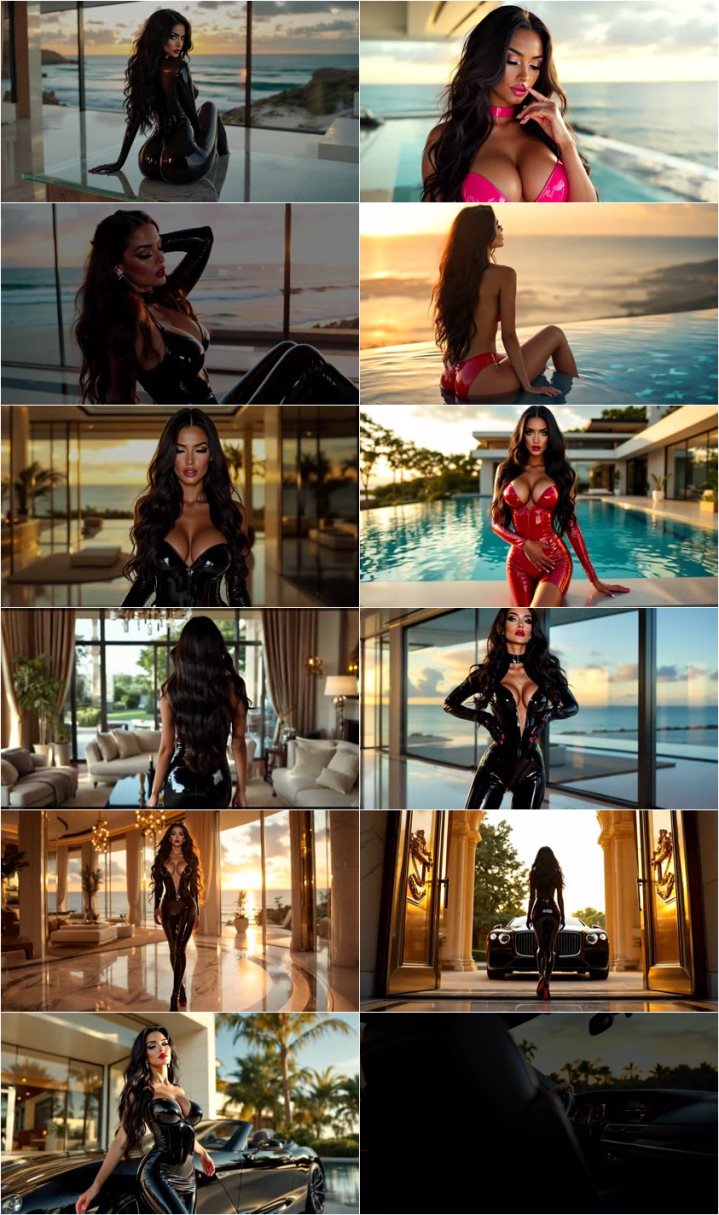 Screenlist GoddessElecktra - Caged and Obsessing over Latex - Full HD/MP4