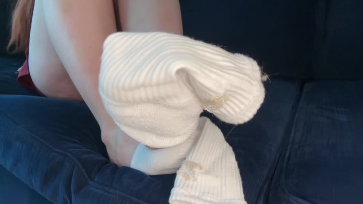 Cover 4 Greedy Emma - Goddess Sock Worship - Foot Feet Fetish Sweaty Stinky Smelly Dirty Gym White Socks Verbal Humiliation - Full HD/MP4