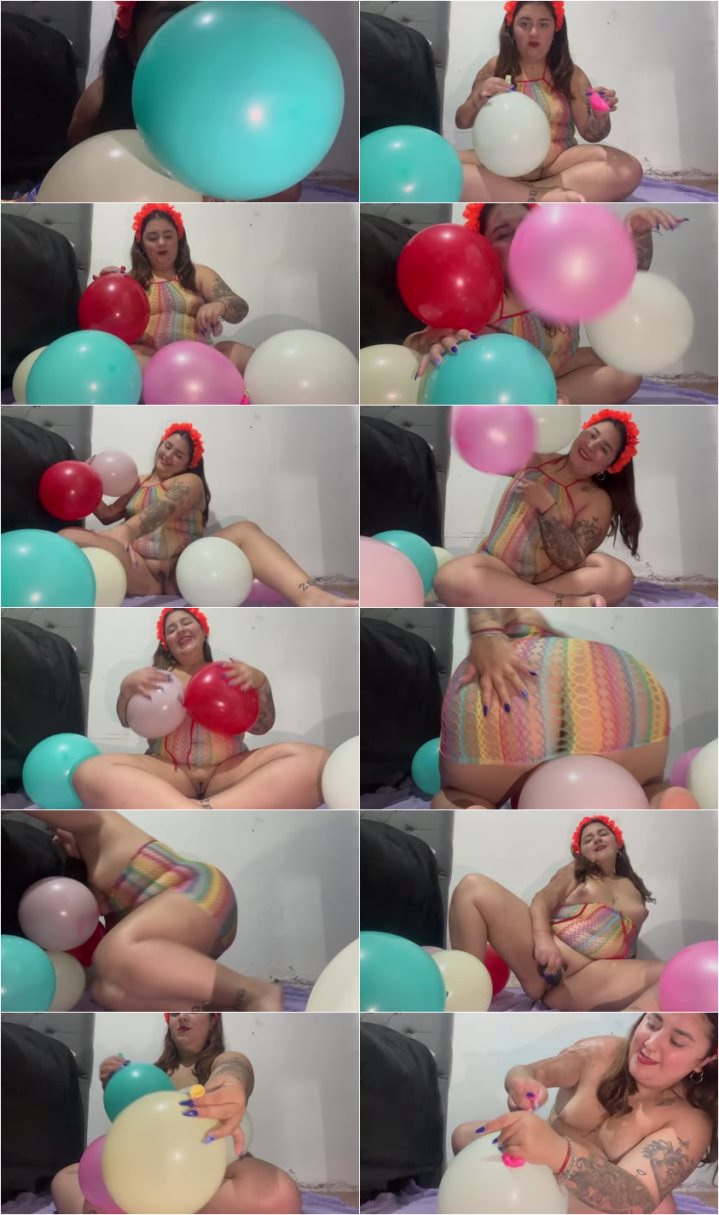 Screenlist Stefi Fetishes - Inflating and popping balloons - HD/MP4