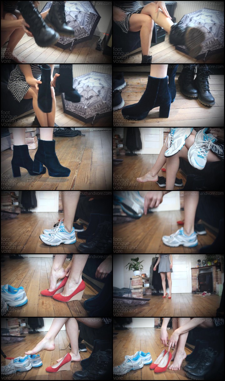 Alice'S Shoe Collection (Size 39 Eu 8,5 Us) (Selfie Series) - Foot Tongue Mouth and Vore - FullHD/MP4 Screenlist