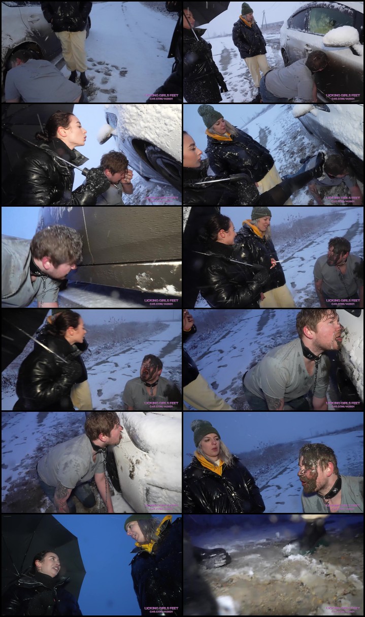 Jane And Rada - Snowfall, Fresh Air And Stupid Idiot For Humiliation! (Hd) - LICKING GIRLS FEET - FullHD/MP4 Screenlist