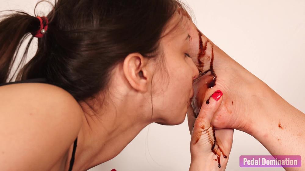 Chocolate Feet Licking - 4K Mp4 - Pedal Domination - 4K/MP4